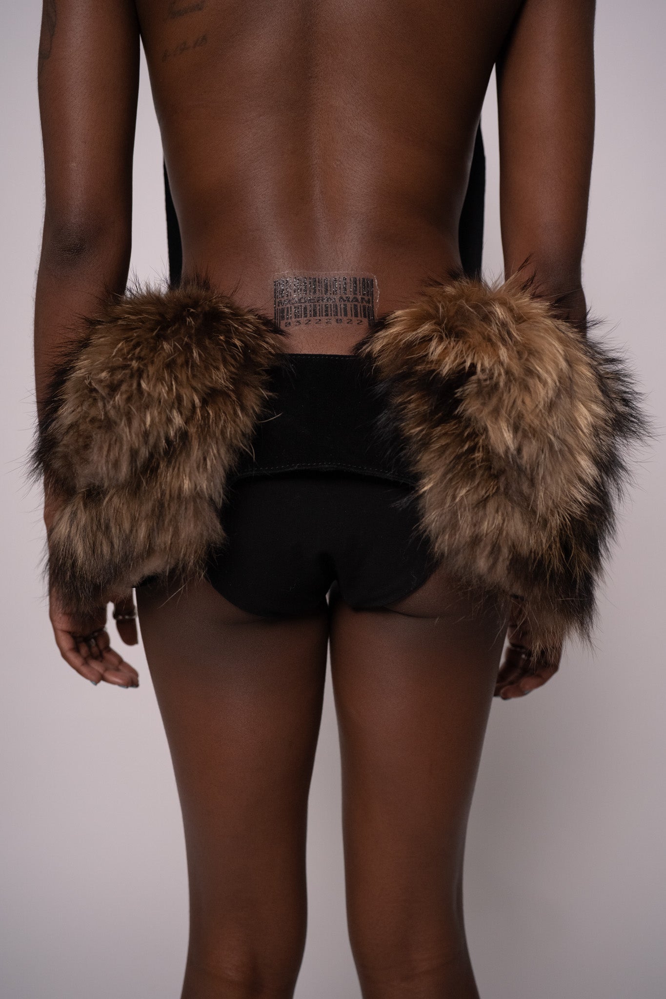 Venitta Fur Belt - Black
