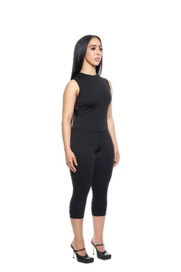 Peek-A-Boo Lace Capri