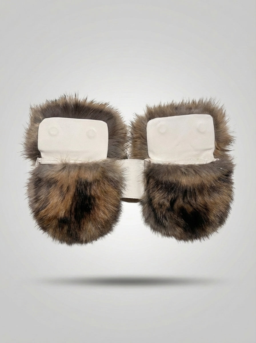 Venitta Fur Belt - White