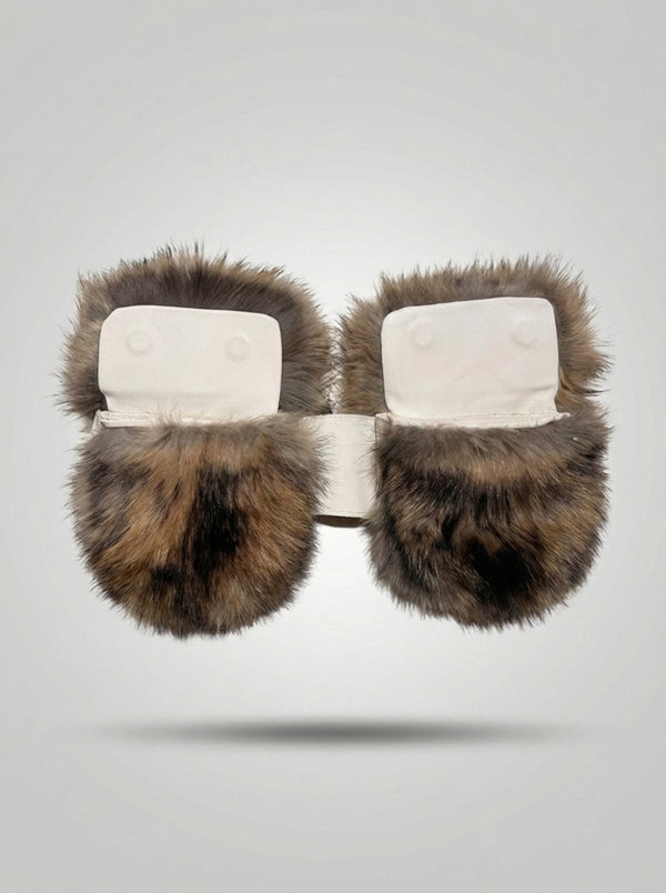 Venitta Fur Belt - White